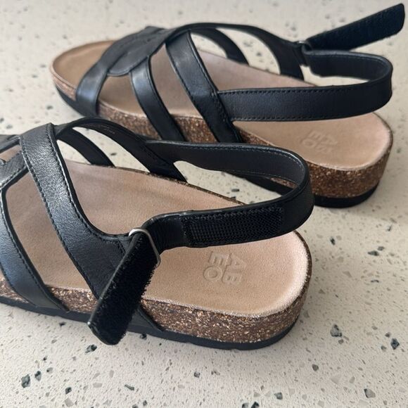 ABEO Lanai (Lacy) Women’s Size 9 Black Leather Sandals Comfortable Casual NWOB - Picture 6 of 12